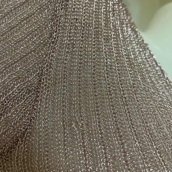 Topshop Metallic Rose Gold Top - Picture 9 of 9